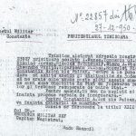 Adresa catre Penitenciarul Timisoara, 27.12.1950,privind   debitul unor detinuti politici din lotul 3 Dobrogea