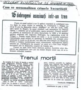 Articol din cotidianul TELEGRAF, 26 ianuarie 1993, autor Constantin Cumpana