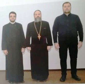 Diacon Doru-Emanuel Pantazi, preot Cezar Axinte și Ionuț-Florentin Popa - inspector de specialitate (de la stânga la dreapta).