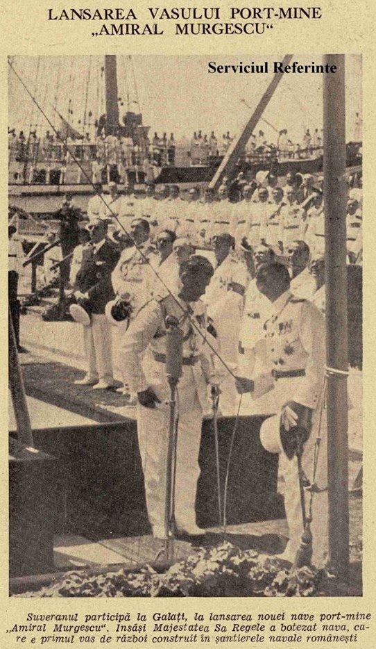 14 iunie 1939, Galați. Imagine de la lansarea navei în prezenţa Regelui Carol al II-lea.
