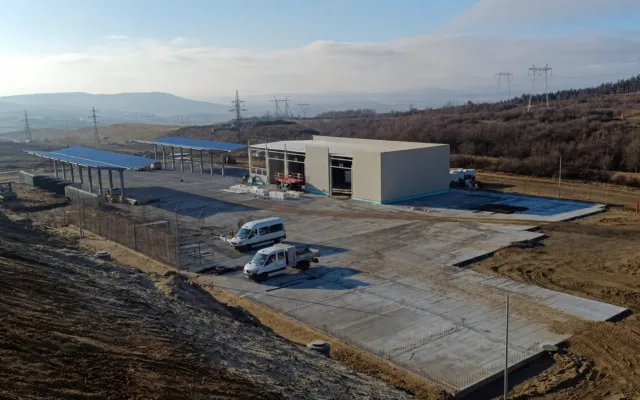 Panoramic cu șantierul unei viitoare stații