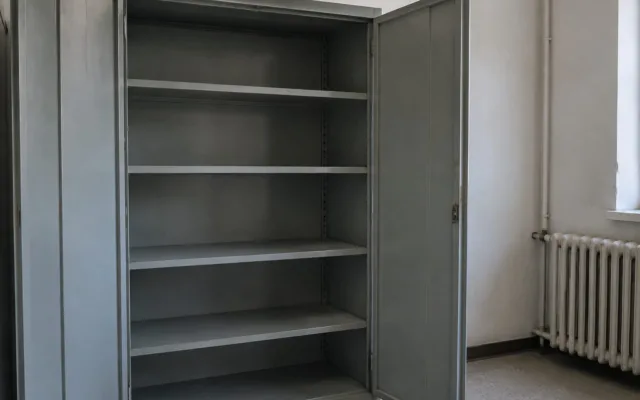 Rafturi goale dintr-o arhivă în Camera