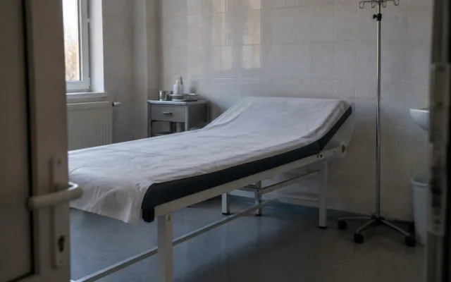 Un salon de examinare din cadrul unei unități medicale din România