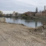 Șantierul pentru Podul Solventul din Timișoara