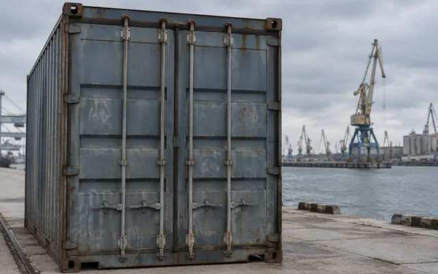 Containere în port european