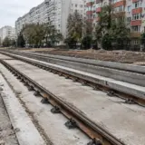 Șantierul liniei de tramvai Prelungirea Ghencea