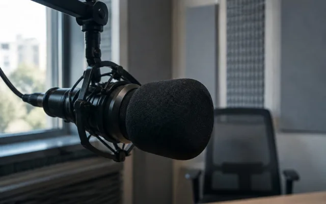 Microfon în studioul Voice of America